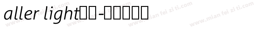 aller light字体字体转换
